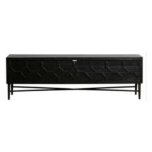 Čierny TV stolík z recyklovaného dreva 160x50 cm Bequest – BePureHome