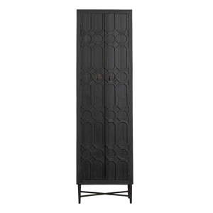 Čierna šatníková skriňa z recyklovaného dreva 60x210 cm Bequest – BePureHome