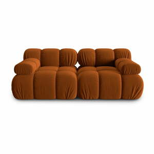 Oranžová zamatová pohovka 188 cm Bellis – Micadoni Home