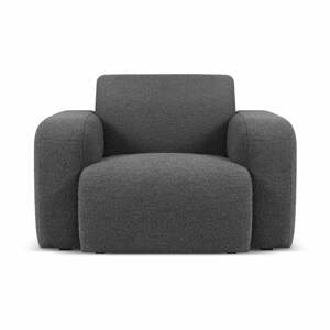 Tmavosivé kreslo z textílie bouclé Molino – Micadoni Home