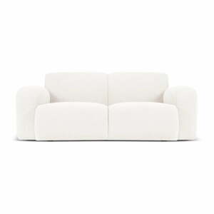 Biela pohovka z textílie bouclé 170 cm Molino – Micadoni Home