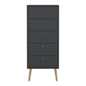 Antracitová vysoká komoda 50x120 cm Bodo – Tvilum