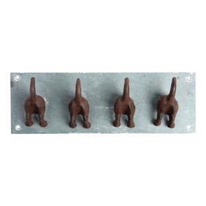 Modrý kovový nástenný vešiak Dogs – Esschert Design