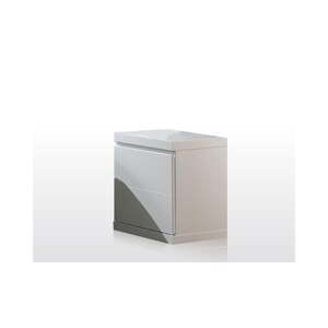Biely nočný stolík Vipack Lara White, šírka 44 cm