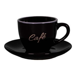 čierna šálka na espresso z kameniny Bistro - café - Antic Line
