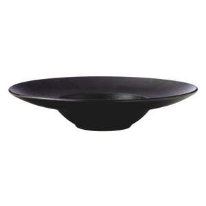 Čierny hlboký  keramický tanier ø 28 cm Caviar – Maxwell & Williams