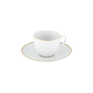 Biele porcelánové šálky v súprave 6 ks 100 ml Gold Chic – Villa Altachiara