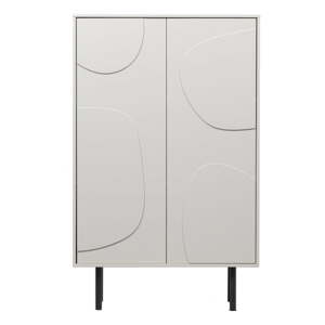 Svetlosivá skrinka z borovicového dreva 85x135 cm Cadiz – WOOOD
