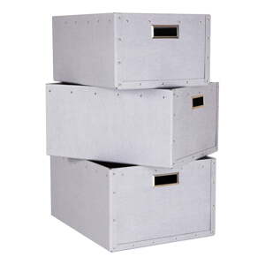 Svetlosivé kartónové úložné boxy v súprave 3 ks Ture – Bigso Box of Sweden