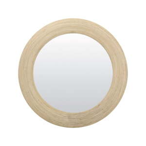 Nástenné zrkadlo s ratanovým rámom ø 109,5 cm Piedre – Light & Living