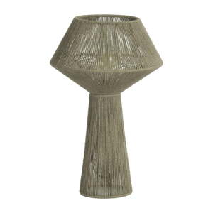 Svetlozelená stolová lampa s tienidlom z juty (výška 47 cm) Fugia – Light & Living