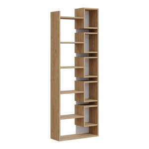 Knižnica v dekore duba v bielo-prírodnej farbe 60x168,5 cm Eladi – Marckeric