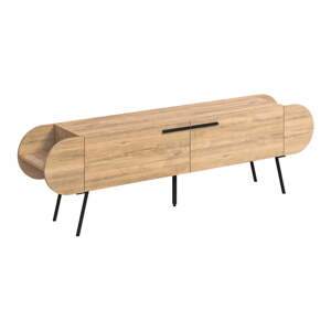 TV stolík v dekore duba v prírodnej farbe 195x57 cm Saluso – Marckeric