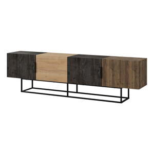 TV stolík v dekore duba v prírodnej farbe 200x55 cm Titan – Marckeric