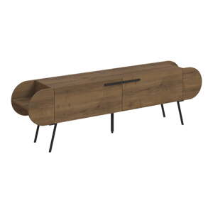 TV stolík v dekore orecha v prírodnej farbe 195x57 cm Saluso – Marckeric