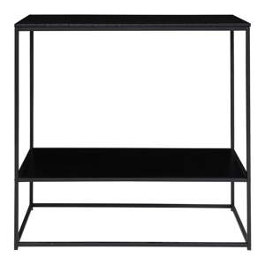Čierny konzolový stolík s čiernou doskou 80x36 cm Vita – House Nordic