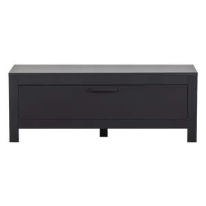Čierny TV stolík z borovicového dreva 120x45 cm Bonk – Basiclabel