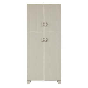 Svetlosivá šatníková skriňa z borovicového dreva 90x210 cm Mees – Basiclabel