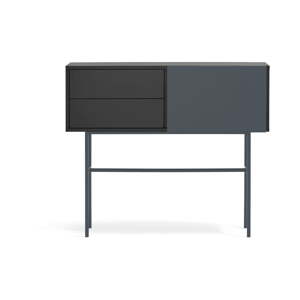 Čierno-antracitový konzolový stolík 35x110 cm Nube – Teulat