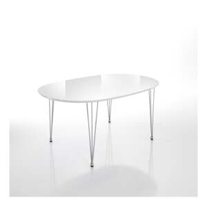 Rozkladací jedálenský stôl s bielou doskou 105x170 cm Elegant – Tomasucci