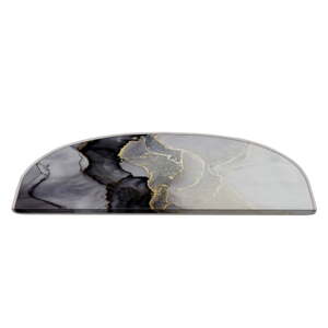 Čierno-biele nášľapy na schody v súprave 16 ks 20x65 cm Golden Marble – Vitaus