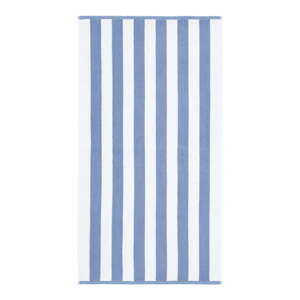 Biela/modrá bavlnená osuška 70x120 cm Stripe Jacquard – Bianca