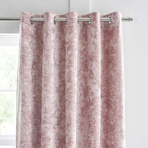 Ružové závesy v súprave 2 ks 168x183 cm Crushed Velvet – Catherine Lansfield
