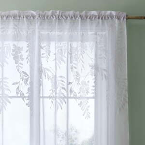 Biela záclona 140x122 cm Wisteria Floral – Catherine Lansfield