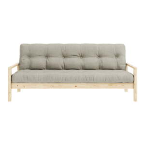 Béžová ľanová rozkladacia pohovka 205 cm Knob – Karup Design