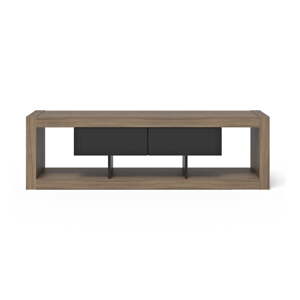 Hnedo-čierny TV stolík v dekore orecha 175x52 cm Nara – TemaHome