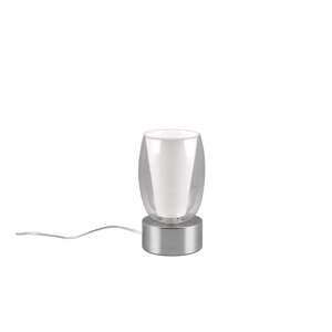 Stolová lampa so skleneným tienidlom v striebornej farbe (výška 24 cm) Barret – Trio Select