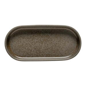 Hnedý servírovací tanier z kameniny 21x10 cm Redonda – Costa Nova