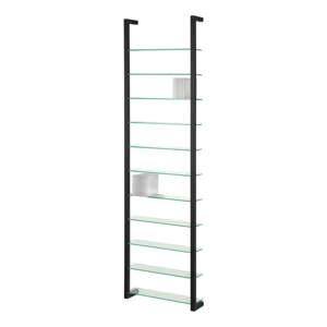 Čierna kovová polica 46 cm Cubic – Spinder Design