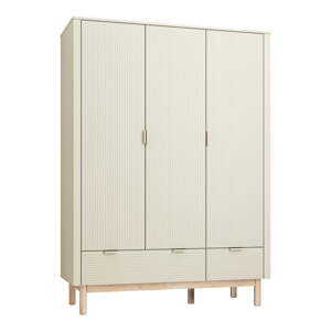 Krémová detská šatníková skriňa 144x52 cm Miloo – Pinio