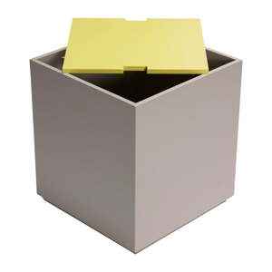 Žlto-sivá truhlica z jaseňového dreva 40x45 cm Vault – Hübsch