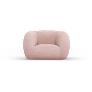Svetloružové kreslo z textílie buklé Essen – Cosmopolitan Design
