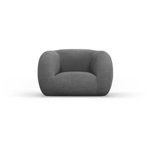 Sivé kreslo z textílie buklé Essen – Cosmopolitan Design
