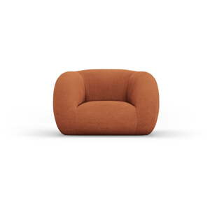 Oranžové kreslo z textílie buklé Essen – Cosmopolitan Design