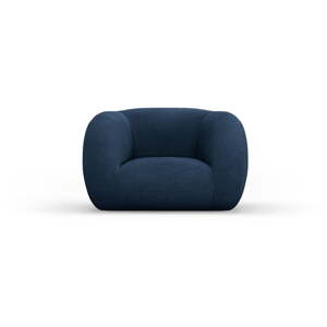 Modré kreslo z textílie buklé Essen – Cosmopolitan Design