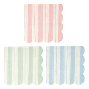 Papierové obrúsky v súprave 16 ks Ticking Stripe – Meri Meri