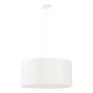 Biele závesné svietidlo s textilným tienidlom ø 50 cm Volta – Nice Lamps