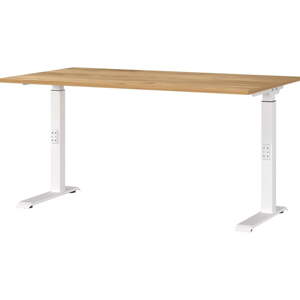 Pracovný stôl s nastaviteľnou výškou s doskou v dekore duba 80x140 cm Downey – Germania