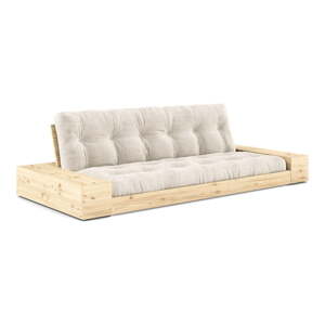 Biela menčestrová rozkladacia pohovka 244 cm Base – Karup Design