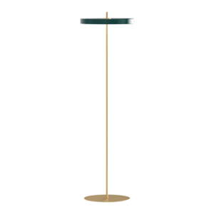 Tmavozelená LED stojacia lampa so stmievačom s kovovým tienidlom (výška  151 cm) Asteria Floor – UMAGE