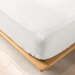 Biela napínacia plachta z Bio bavlny 140x190 cm Biolina – douceur d'intérieur