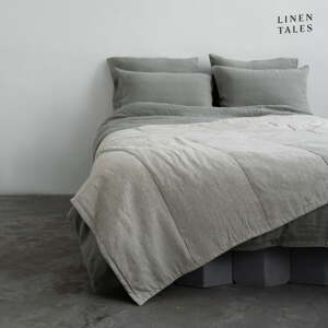 Ľanový prešívaný pléd v prírodnej farbe 200x220 cm Melange – Linen Tales