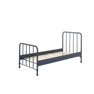 Tmavomodrá kovová detská posteľ 90x200 cm BRONXX – Vipack