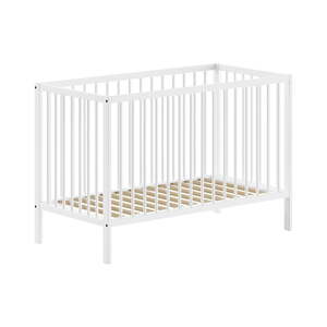 Biela postieľka z borovicového dreva 60x120 cm DINO – Vipack