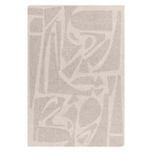 Krémovobiely ručne tkaný vlnený koberec 160x230 cm Loxley – Asiatic Carpets