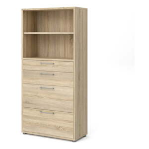Modulárna knižnica v dekore duba v prírodnej farbe 89x189 cm Prima – Tvilum